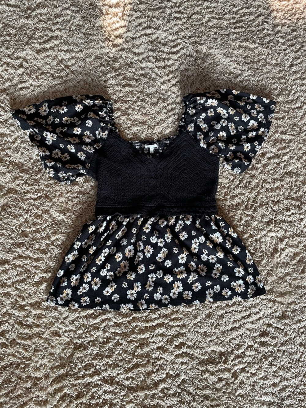 Maurices L Knitted Babydoll Top